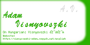 adam visnyovszki business card